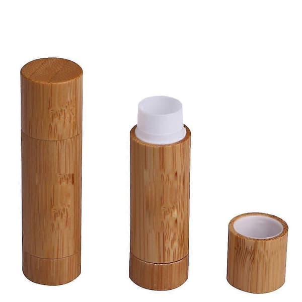5,5 ml tomme læbestiftrør Bambus PS tomme læbepomade læbestiftrør til læbestift læbepomade DIY
