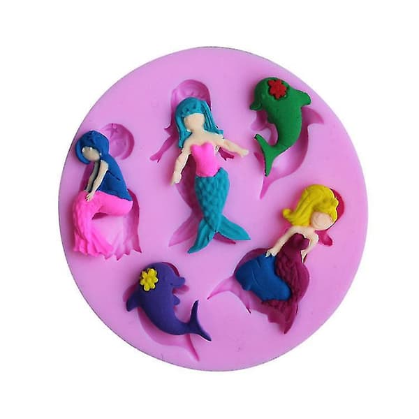Havfrue Delfin Form Kakeform - 1 stk