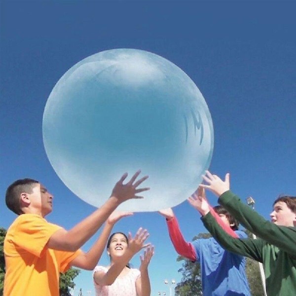 Gigantisk oppblåsbar ballongball spretter Morsom innendørs utendørs hagelekegave til barn Blue L  60-70cm