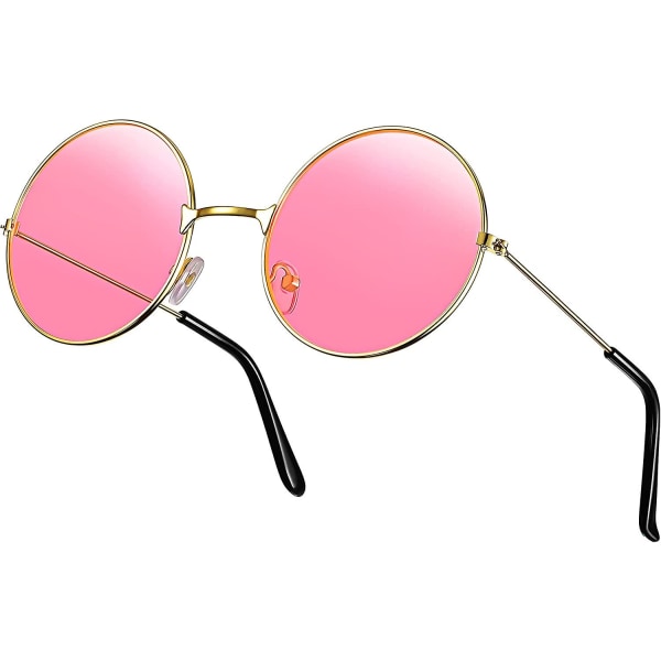Hippy Specs Aurinkolasit Retro Pyöreät Hippy Style Aurinkolasit 70-luvun Disco Festival Party silmälasit miehille ja naisille lasit