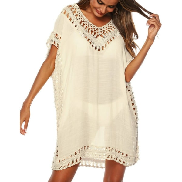 Baddräkt Cover Ups Swim Cover ups för Plus Women Batwing ärmar