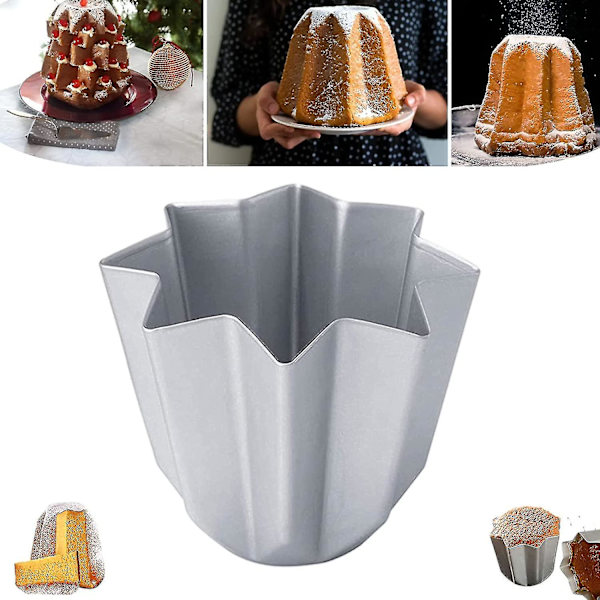 Pandoro Form ottekantet Bageform, Pandoro Kageform Non-stick Mousse Ostekageform Anode Dyb ottekantet Kageform Bageforme Muffin Chocola