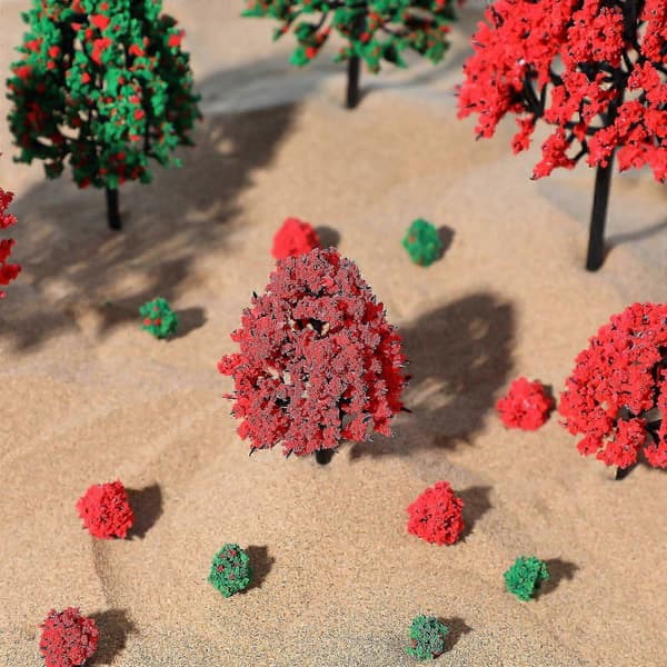 Plasttrær Modelltrær kompatible med dekorasjon 38 stk. miniatyrtreesett