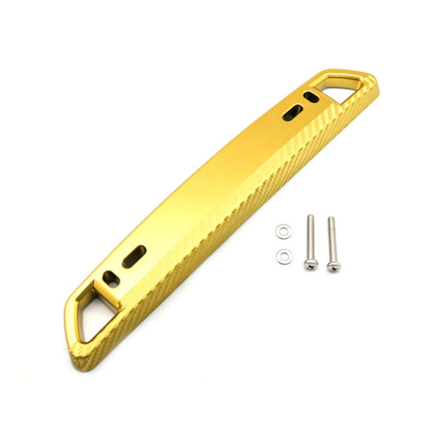 Universal bil Nummerplade Ramme Carbon Fiber Nummerplade Holder Golden