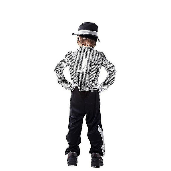 Lasten Michael Jackson Cosplay-asu Supertähti Laulaja Tanssipuvut Purim uudenvuoden juhlamekko Pojat Lapset Tanssimekko D_ia