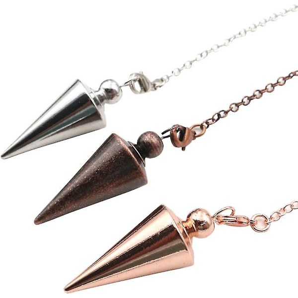 Kobber Spiritual Point Pendel For Divination Healing Dowsing Wicca Balancing Spiss Cone Pendel Pendel red copper