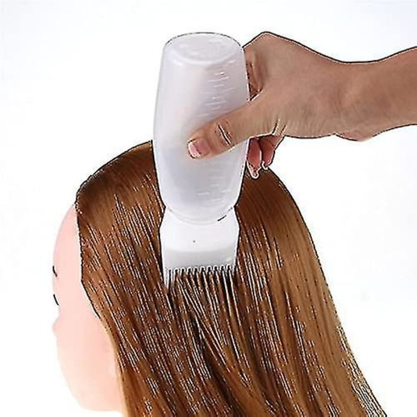 3kpl juurikampa-applikaattoripullo tyhjä hiusväripullo annostelu uudelleen täytettävä hiusvärjäys värjäyspullot kampaamo muotoilutyökalu salin siivoukseen