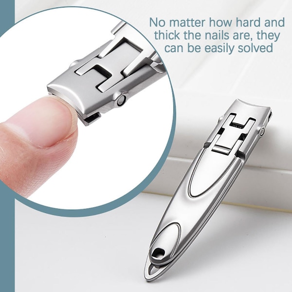 Ultratynde bærbare negleklippere Manicureværktøjer Anti-stænk negleklippere Fff sliver