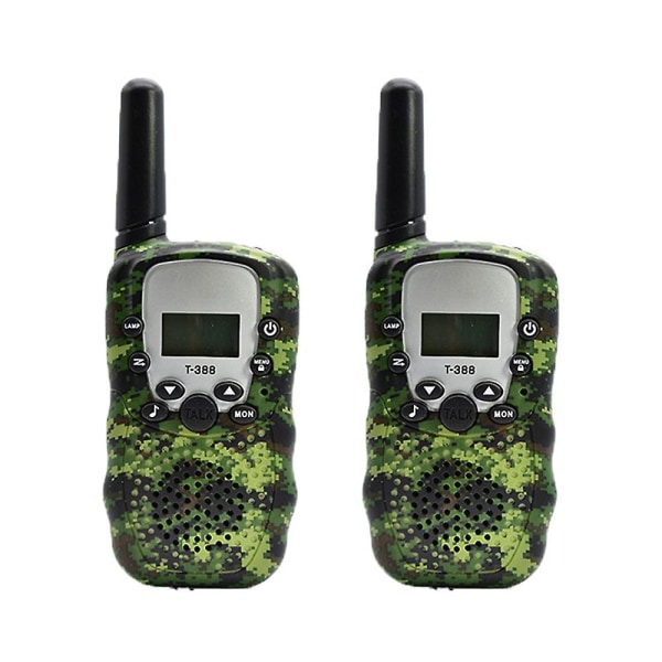 2 stk Kids Camouflage Walkie Talkie Mobil Håndholdt Transceiver Highlight Telefon Radio Interphone 3 km Mini Leker Gaver Gutt Jente