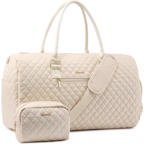Ms. Sports Bag, klinisk førstehjælpskasse til weekend sportstaske, vandtæt sportstaske med skoskab og fugtigt rum, flyvende rygsæk, beige