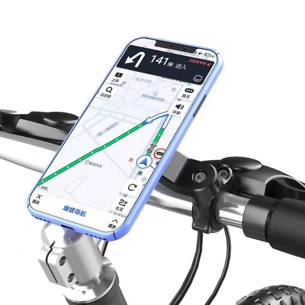 Justerbar Motorcykel Telefonhållare Mobiltelefon Stand Set Support Motorcykelstyre Smartphone Hållare Motorcykeltillbehör| | Black Moto