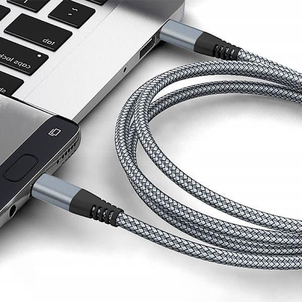 INF USB-C Charging Cable 60W Fast Charging, Compatible with iPhone 15/Plus/Pro Max, Samsung Galaxy S24/S23/S22, Pixel 7 Pro Grey 3 m