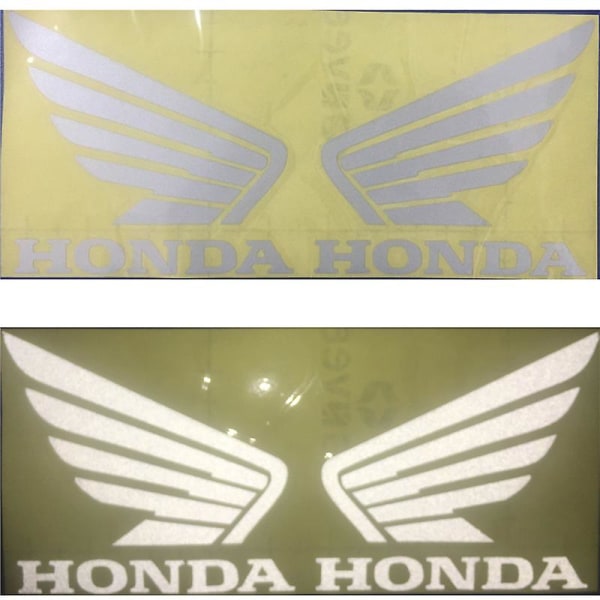 Heijastava moottoripyörätarra Honda Decal Moto Wing -skootteritarrat Tankin tunnus Moottoripyörän osat Auton muotoilu| | Silver