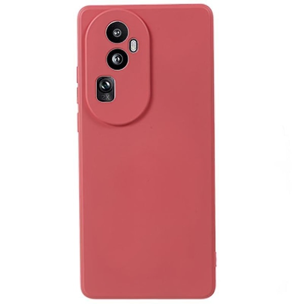 För Oppo Reno10 5G Gummerat TPU- phone case Candy Color Fiberfoder Anti- cover Hawthorn Red