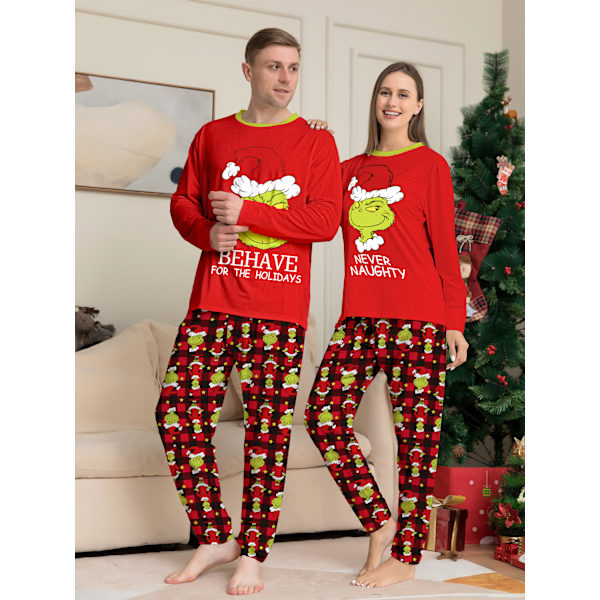 Dr. Seuss "The Grinch" julepyjamas - voksenpysjamassett