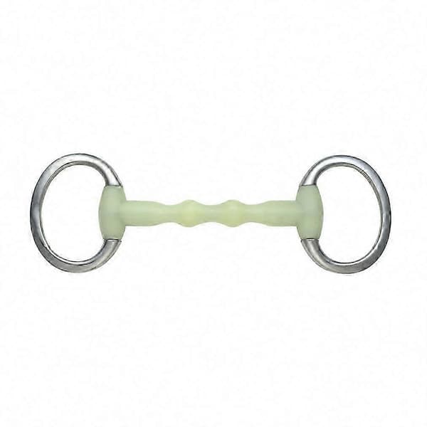 Equikind Ripple Mullen Mund Heste Eggbutt Snaffle Bid Pale Green 4.5in