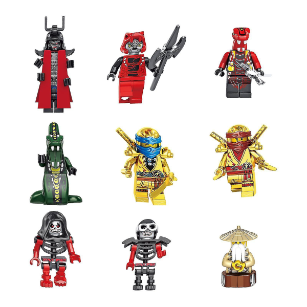 11401 guld Ninja 24 barn monterade byggstenleksaker Multicolor 24 Pcs