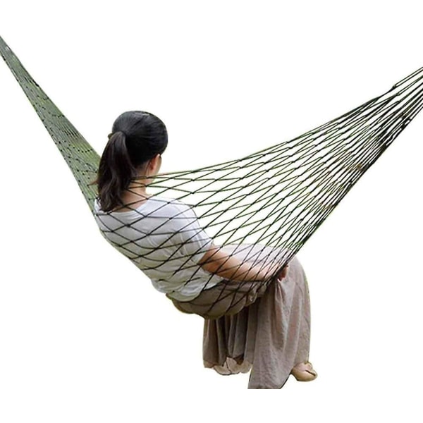 Hängmatta, Almi Nylon Mesh Utomhushängmatta Bekväm hängande Camping Hängmatta Stark