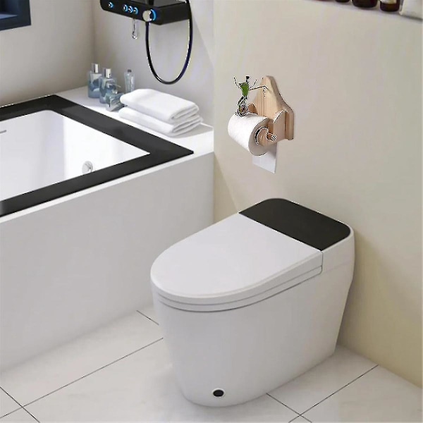 Frog Riding Cykel Toiletpapir Holder, Funny Wall Mounted Frog Roll Paper Holder, Frog Toilet
