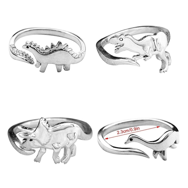 Dinosaur Ring Söpö Sormus Avaus Säädettävä Sormukset Paras Love Gift Dainty