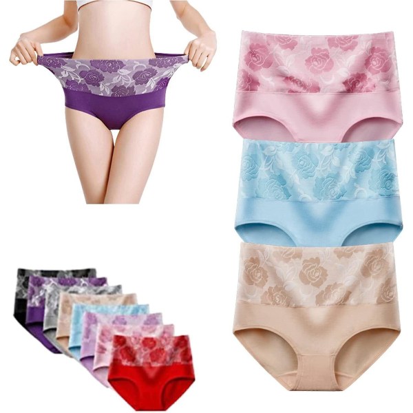 6 stk Lækagesikkert undertøj til kvinder Inkontinens Lækagesikre beskyttelsesbukser 5XL