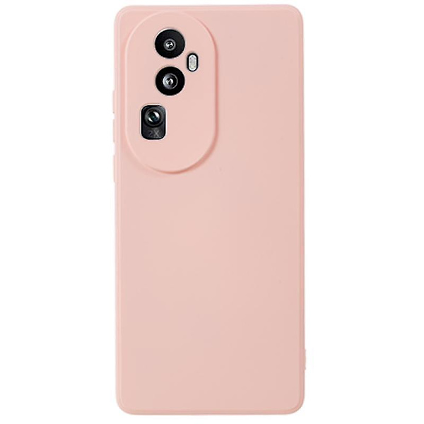 För Oppo Reno10 5G Gummerat TPU- phone case Candy Color Fiberfoder Anti- cover Pink