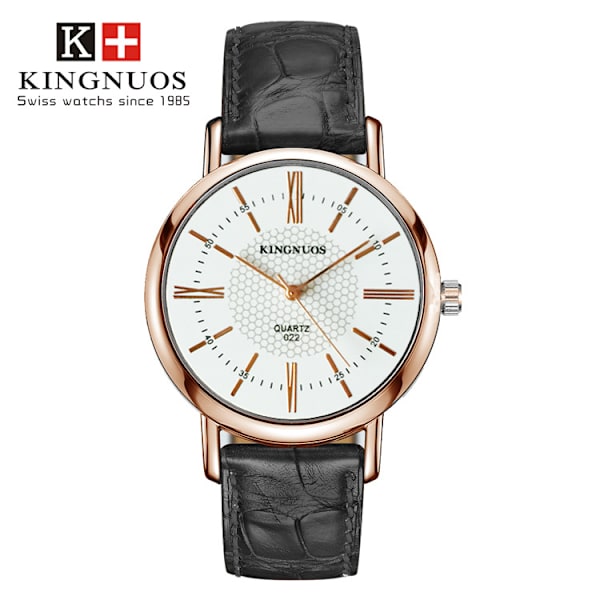 Mode romertal Bælte Par Student Watch Black band white