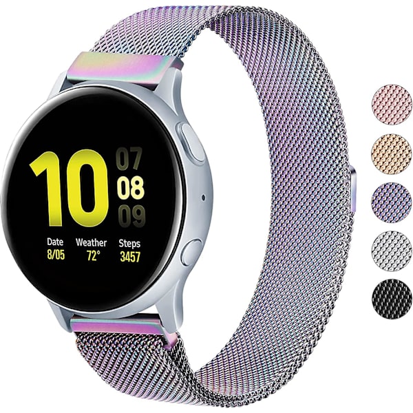 Metalbånd til erstatning af rustfrit stål til Samsung Galaxy Watch Active 2 Colorful