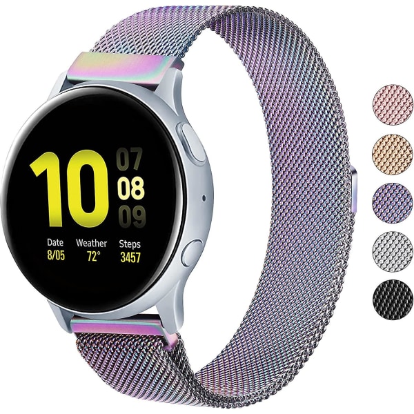 Metallbånd for erstatning av rustfritt stål for Samsung Galaxy Watch Active 2 Colorful