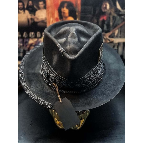 Herre Cowboy Hat Punk Style Western Cowboy Hat Skull Hat