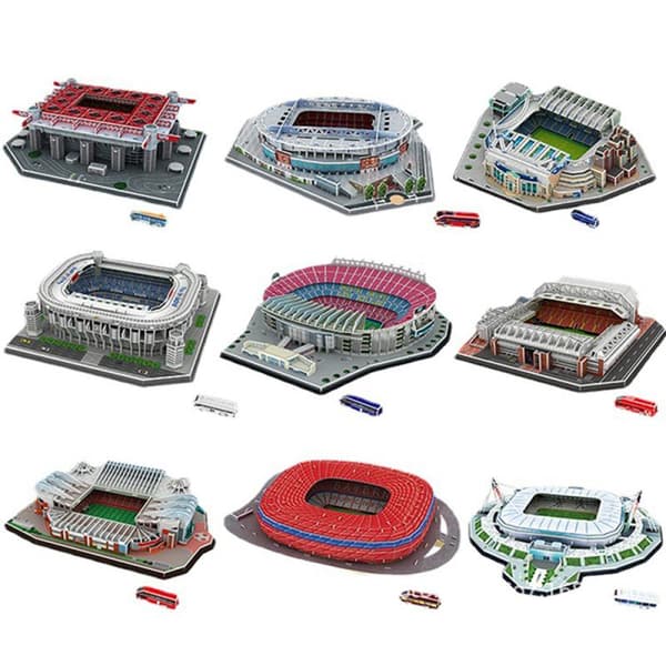 DIY 3D-puslespil fodboldstadion samlet model gave OLD TRAFFORD