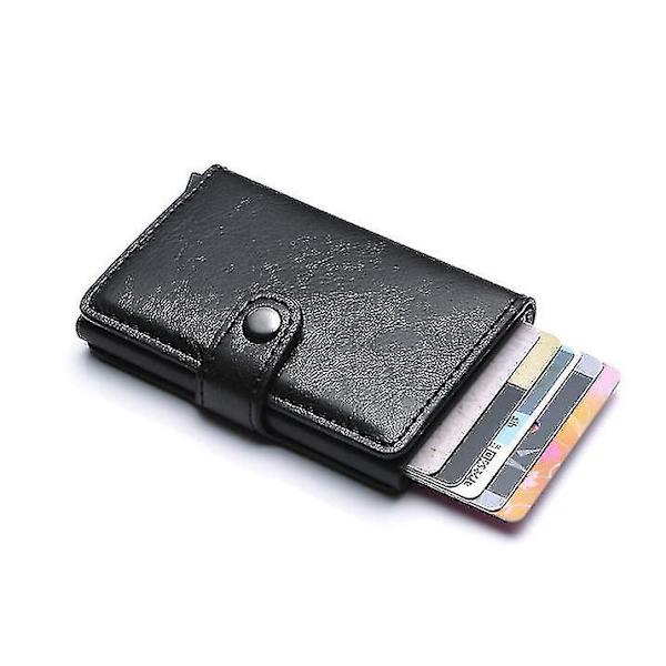 Smart Rfid Protection Wallet Card Holder 5st Card ægte læder 5 farver