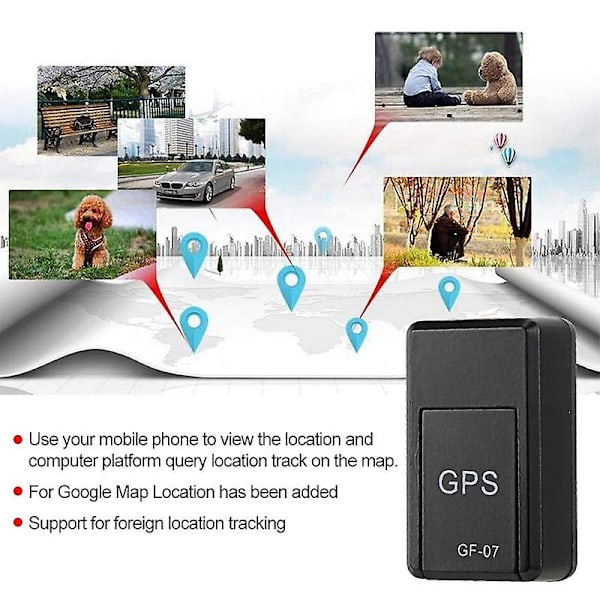 Bil Gf-07 Sanntidssporingsposisjoner GPS Tracker Magnetisk adsorpsjonsfeste Kjøretøy Mini Locator Bilelektronikk tilbehør - GPS tilbehør