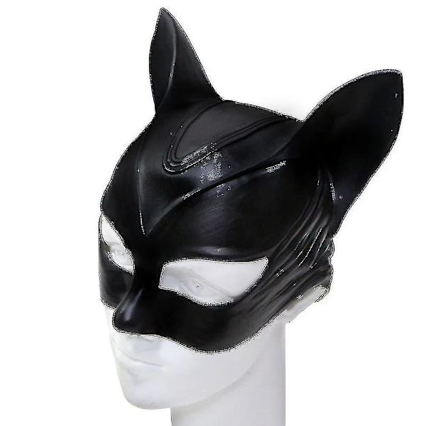 Kvinde Kat Selina Kyle Mask Bruce Wayne Kostume Latex Fancy Voksen Halloween_y