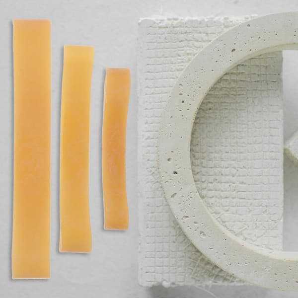 6 stk. gummibånd store elastikker gummirem form elastisk fast bælte strækker keramikbælter bindende formbælter keramikformbånd 19.00X2.70X0.50CM Yellow