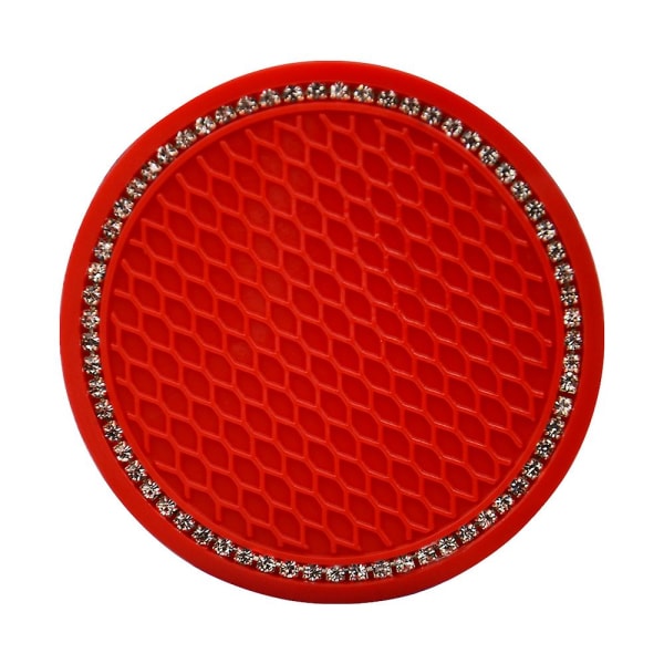 Nyanländ bilunderlägg Universal Vattenkopp Flaskhållare Anti Slip Pad Mat Silica Gel För Inredning Biltillbehör|drycker Hållare| Red