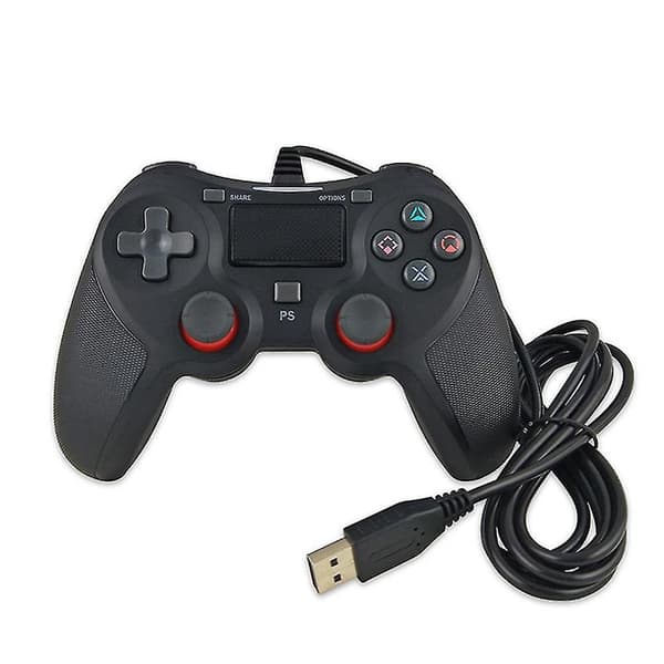 Ps4 Kablet Kontroller For Playstation 4, Dobbel Vibrasjon Usb Joystick
