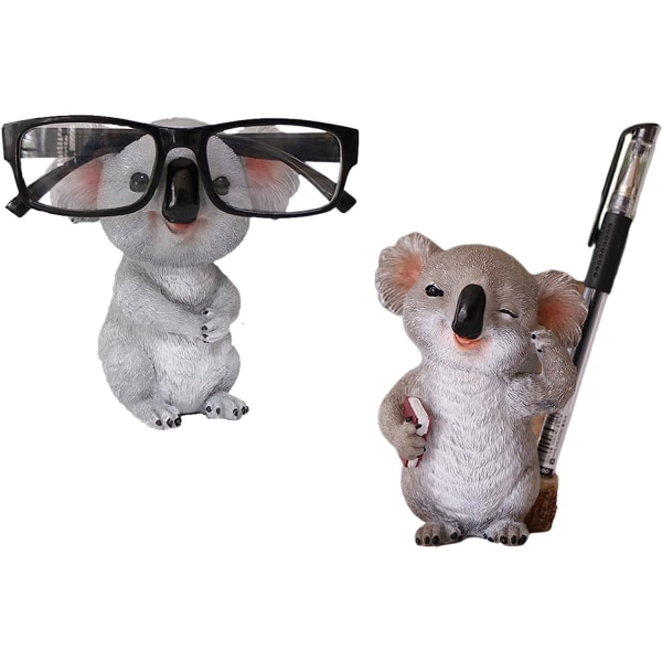 Söpö koala lasit kehys hartsi eläin patsas aurinkolasit lasit näyttöteline työpöydän koristelu kodin sisustus