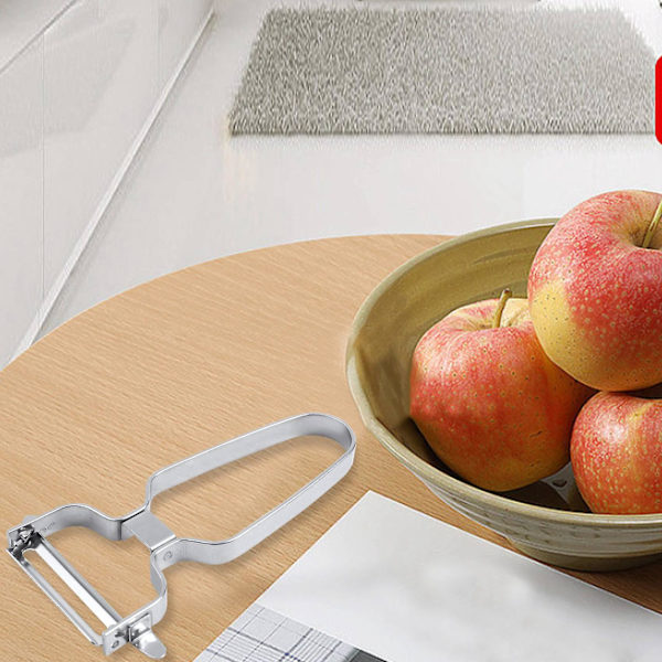2 in 1 Fruit U-muotoinen Kahvakuorinta Silver 430 ruostumatonta terästä