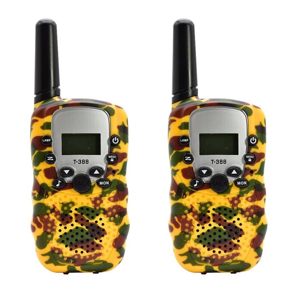 2kpl Lasten Naamiointi Walkie Talkie Kädessä pidettävä lähetin-vastaanotin Highlight Puhelin Radio Sisäpuhelin 3 km Mini Lelut Lahjat Poika Tyttö