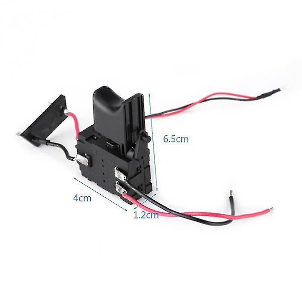 Dc7.2-24v elektrisk borrströmställare Sladdlös borrhastighetskontrollknapp Triggerljus Power