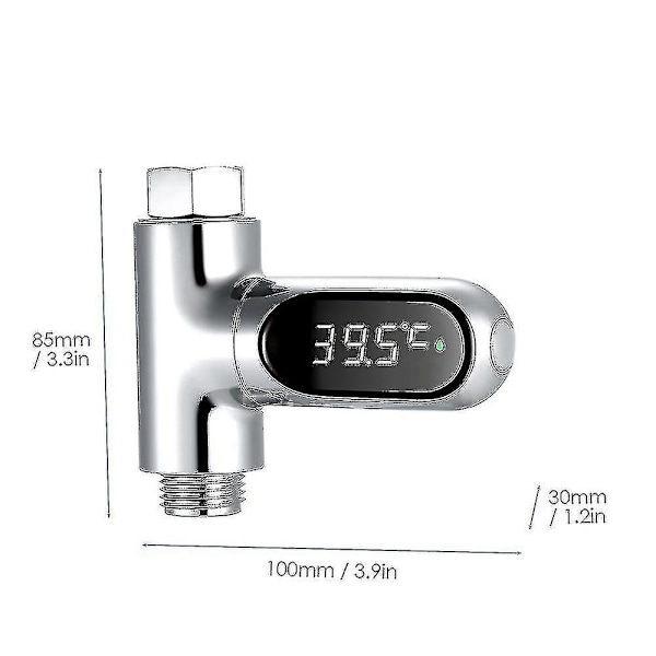 Digital duschtermometer / Badtemperaturmonitor Vattentermometer 5~85 Mätning 360 Roterbar LED-display för baby äldre