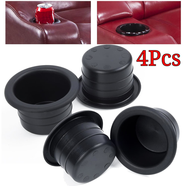 4/2/1st Mugghållare För Husbilar Multifunktions Bil Mugghållare Plast Svart Mugg Vatten Dryckshållare Infälld För Rv Bil - Dryckeshållare 2pcs  72mm