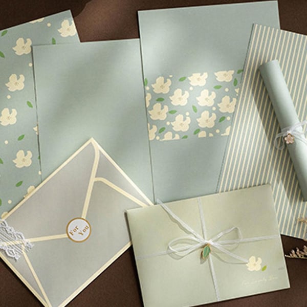 Paperipaperi (vuorattu) 24 kpl ja kirjekuoret 12 kpl, paperitavarapaperi ja kirjekuoret set Style Style 2