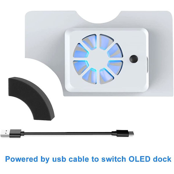 Køleventilator Kompatibel med Switch Oled Med Blåt Lys Usb Powered Switch Oled Tilbehør