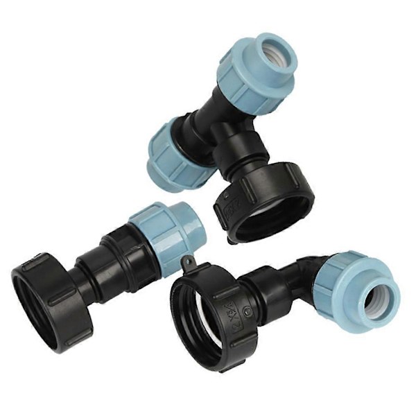 IBC Tank Vattenrörskoppling Trädgård Gräsmatta Slangadapter Hem Kranbeslag Verktyg 20mm Elbow Adapter