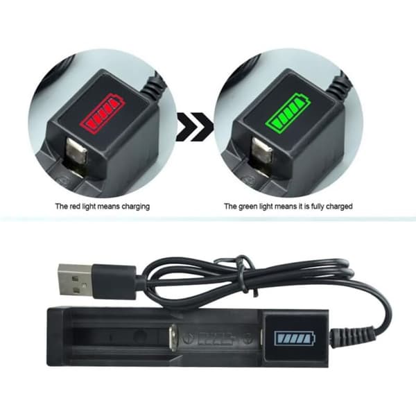 2 stk. universell batterilader intelligent mini oppladbar batterilader multifunksjon Black