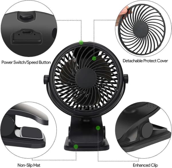 Bærbar Mini Bordventilator, Køleventilator P