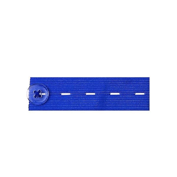 Elastisk Knapp Midjeforlenger Bukser Jeans Utvider Linning Knapp Royal Blue 1PC