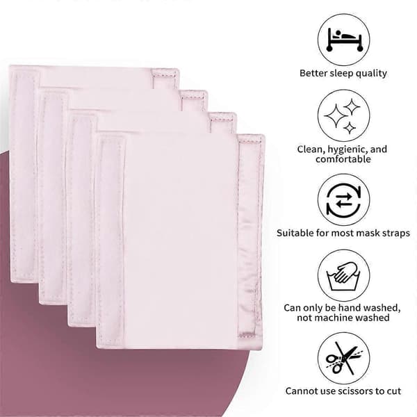 4-pack Satin CPAP-remsskydd, CPAP-rem komfortkuddar